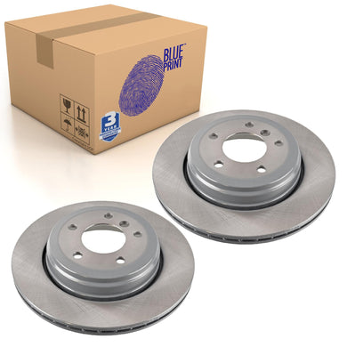 Pair of Rear Brake Disc Fits BMW OE 34216864061 Blue Print ADB114363