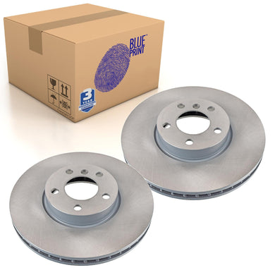 Pair of Front Brake Disc Fits BMW OE 34116868939 Blue Print ADB114364