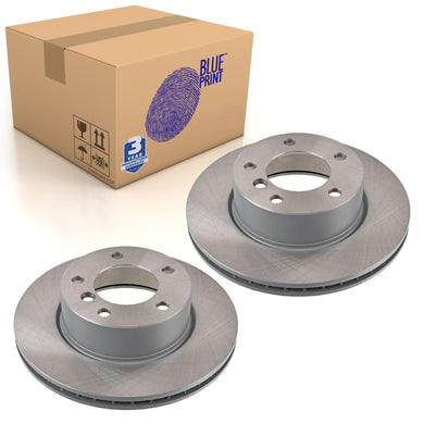 Pair of Front Brake Disc Fits BMW OE 34116854996 Blue Print ADB114370