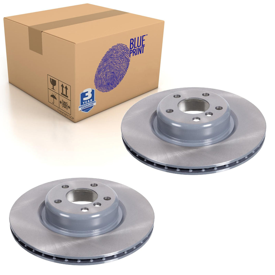Pair of Rear Brake Disc Fits BMW OE 34206797605 Blue Print ADB114377