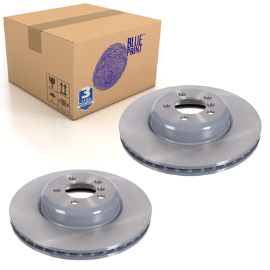 Pair of Front Brake Disc Fits BMW OE 34106797606 Blue Print ADB114381