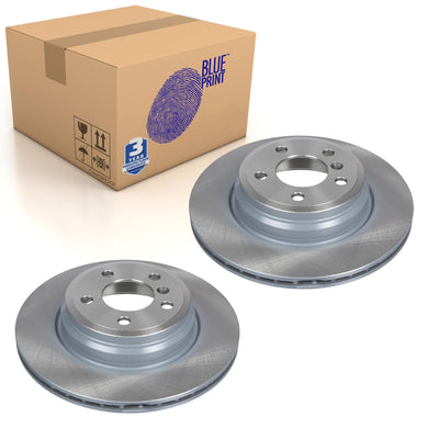 Pair of Rear Brake Disc Fits BMW OE 34216864899 Blue Print ADB114383
