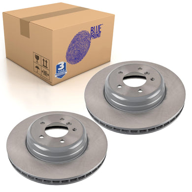 Pair of Front Brake Disc Fits BMW OE 34116763824 Blue Print ADB114385