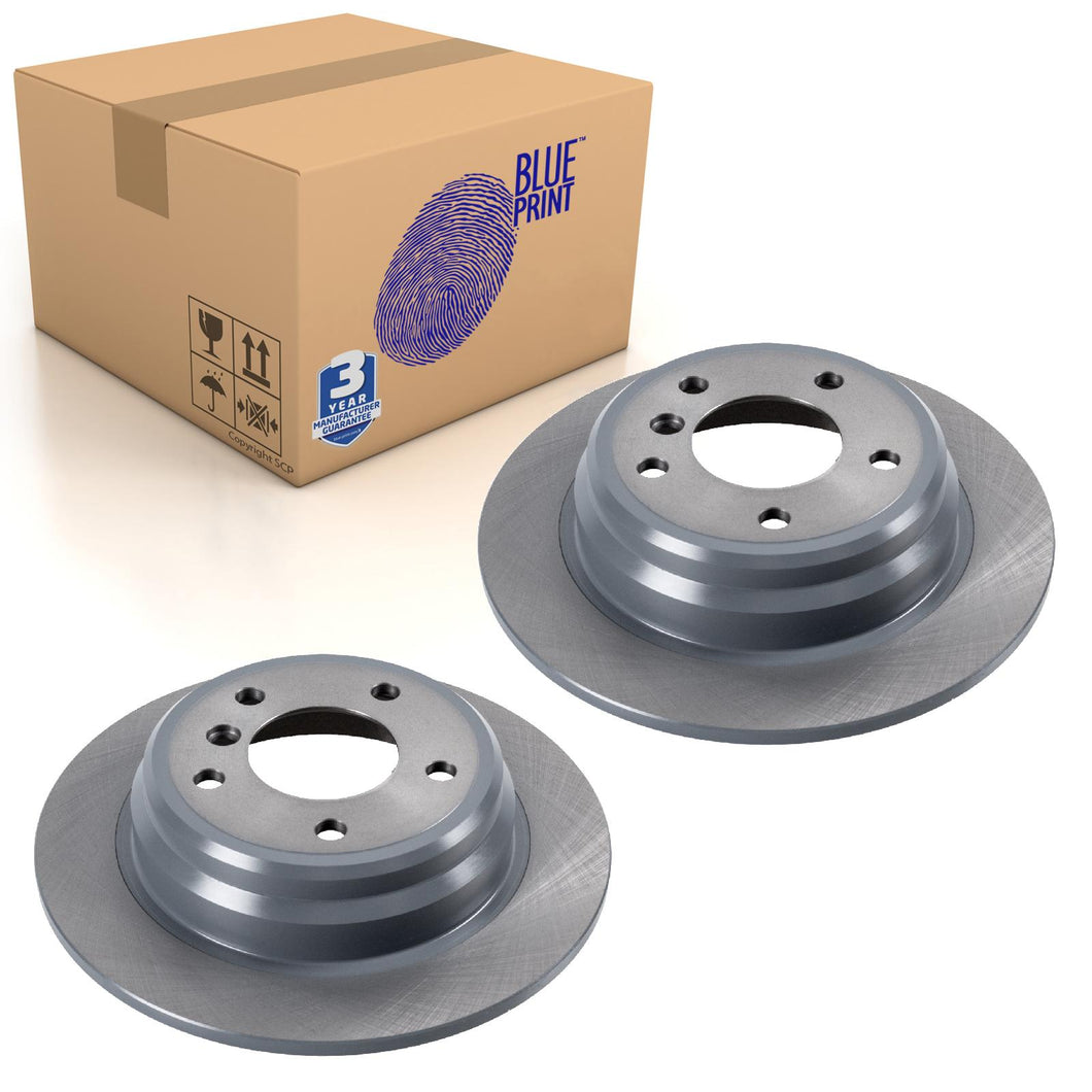 Pair of Rear Brake Disc Fits BMW 5 Series OE 34216767049 Blue Print ADB114391