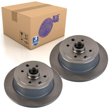 Pair of Rear Brake Disc Fits Vauxhall Astra Cavalier Blue Print ADBP430004