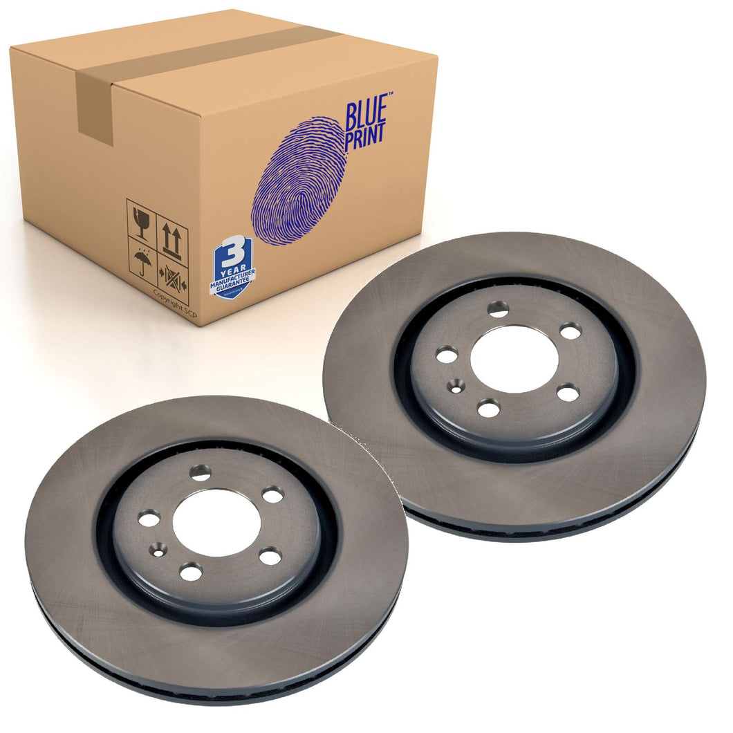 Pair of Front Brake Disc Fits Volkswagen Corrado Golf 3 Va Blue Print ADBP430005