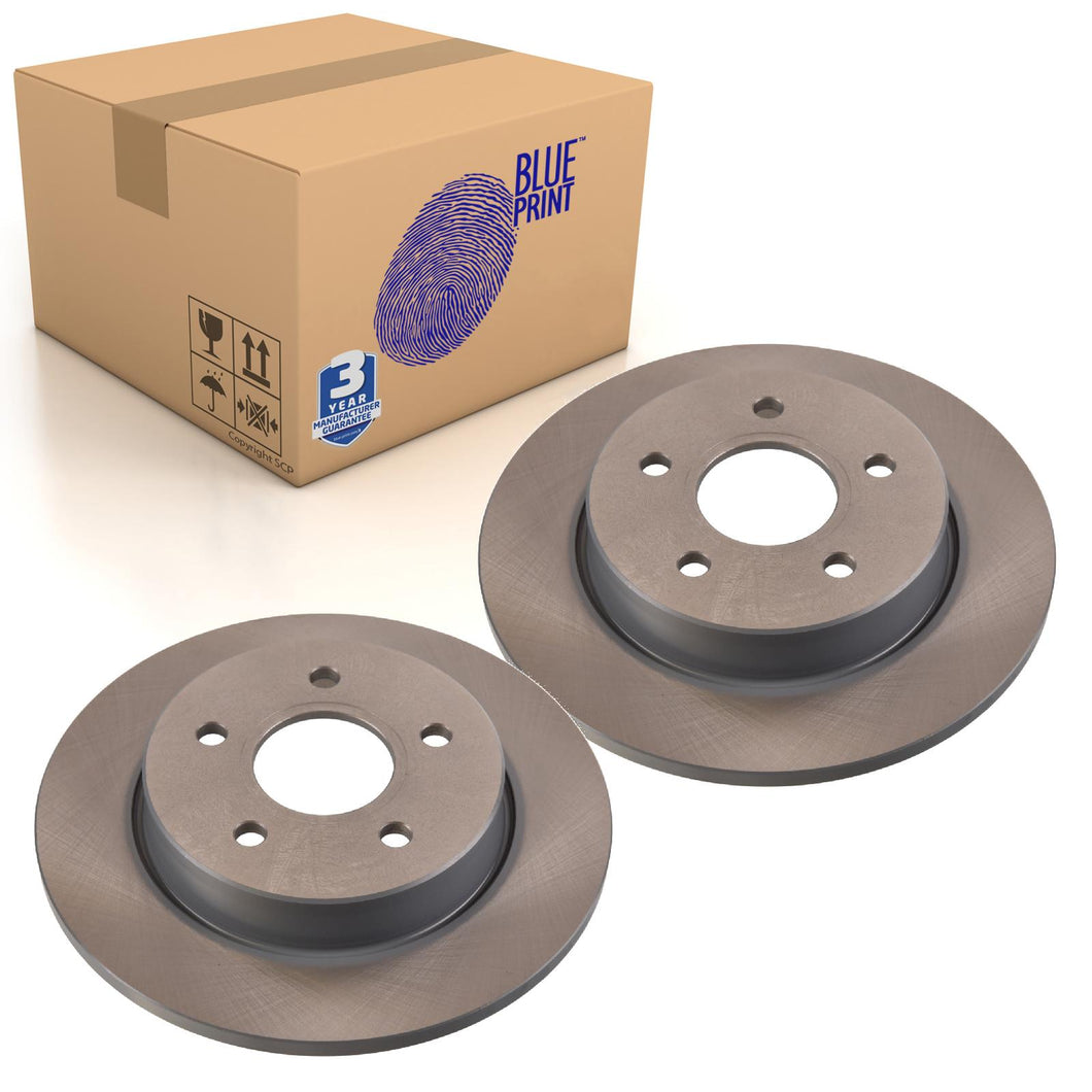 Pair of Rear Brake Disc Fits Ford C-MAX Focus C-MAX Cabrio Blue Print ADBP430010