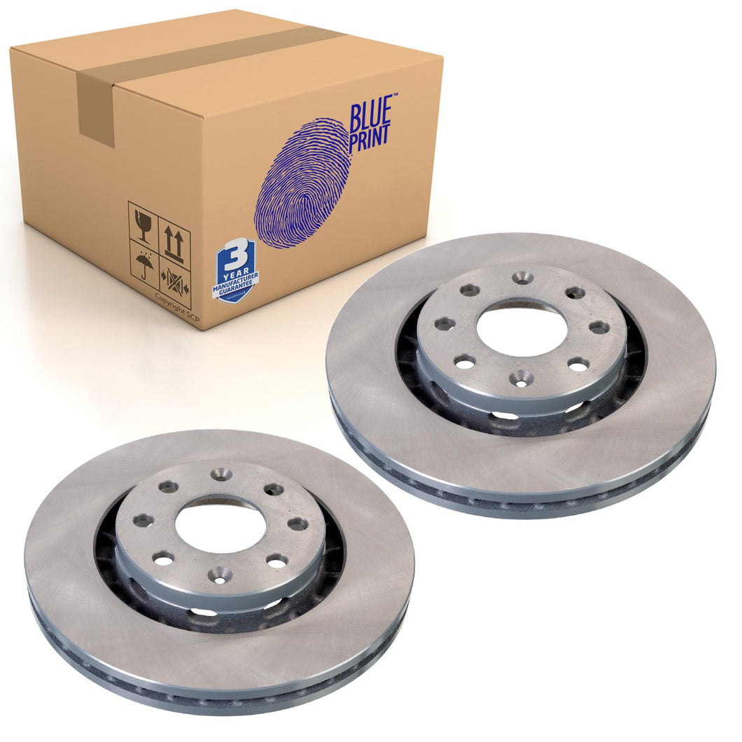 Pair of Front Brake Disc Fits Chevrolet (GM) OE 96471275 Blue Print ADBP430011