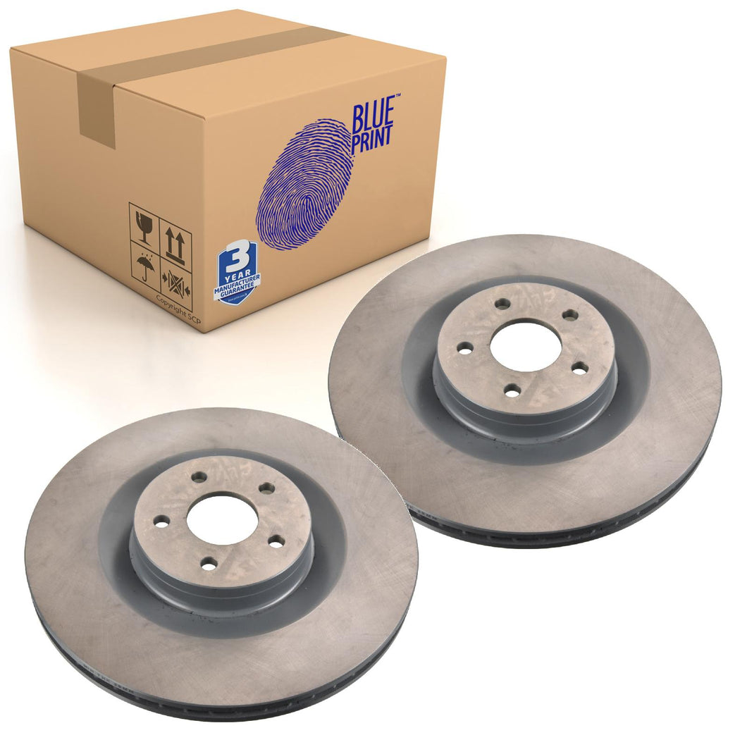 Pair of Front Brake Disc Fits Ford OE 1936713 Blue Print ADBP430013
