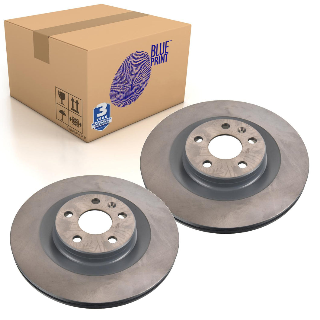 Pair of Rear Brake Disc Fits Volvo OE 31471816SK1 Blue Print ADBP430016