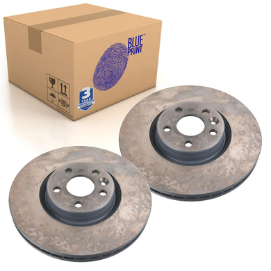 Pair of Front Brake Disc Fits Volvo OE 31423305SK1 Blue Print ADBP430028