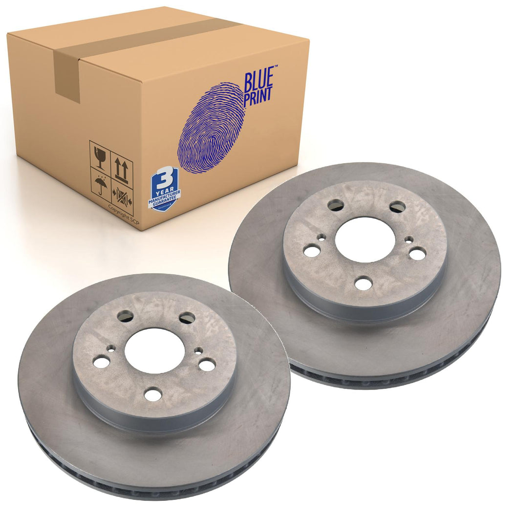 Pair of Front Brake Disc Fits Toyota OE 4351247060 Blue Print ADBP430029