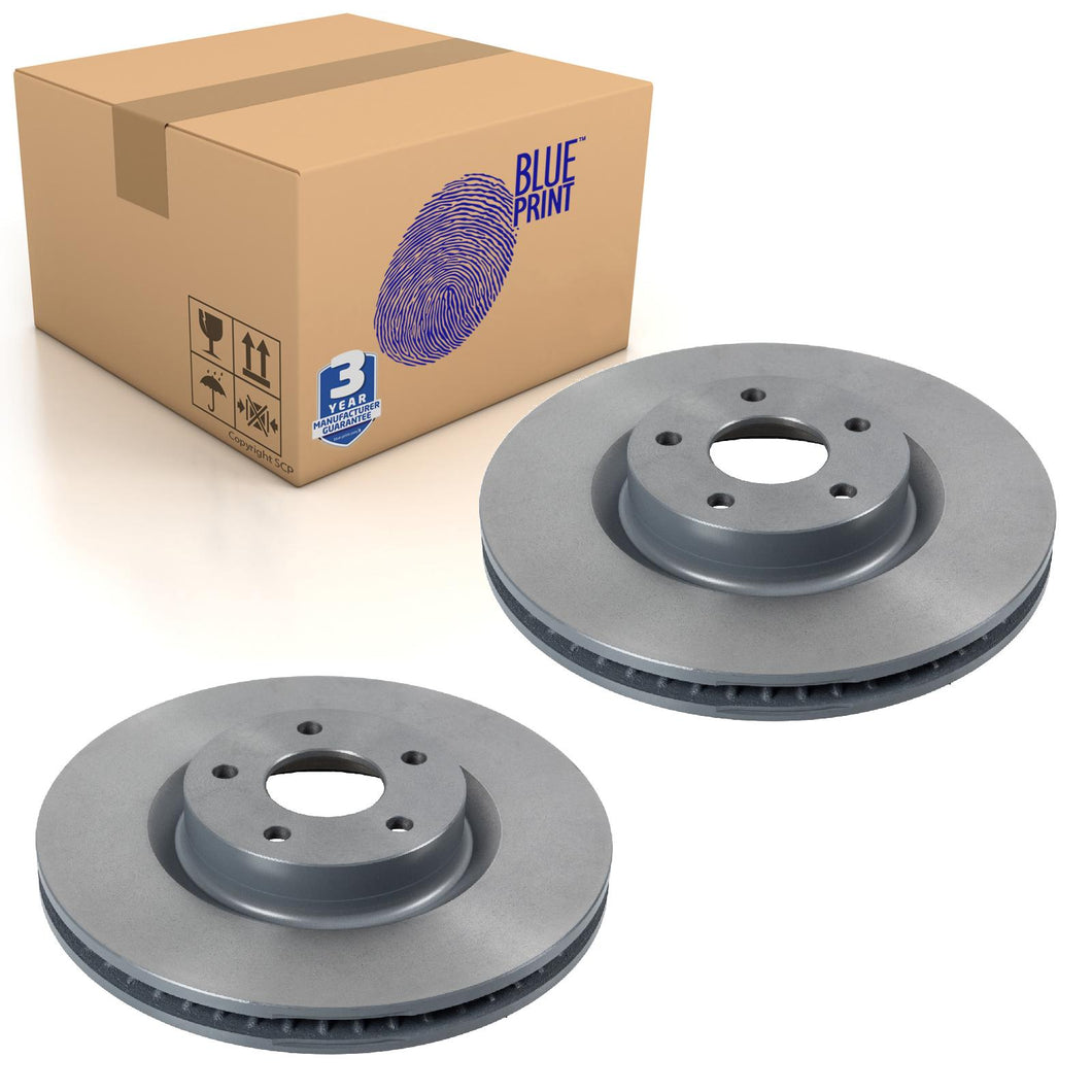 Pair of Front Brake Disc Fits Ford OE 2305506 Blue Print ADBP430032