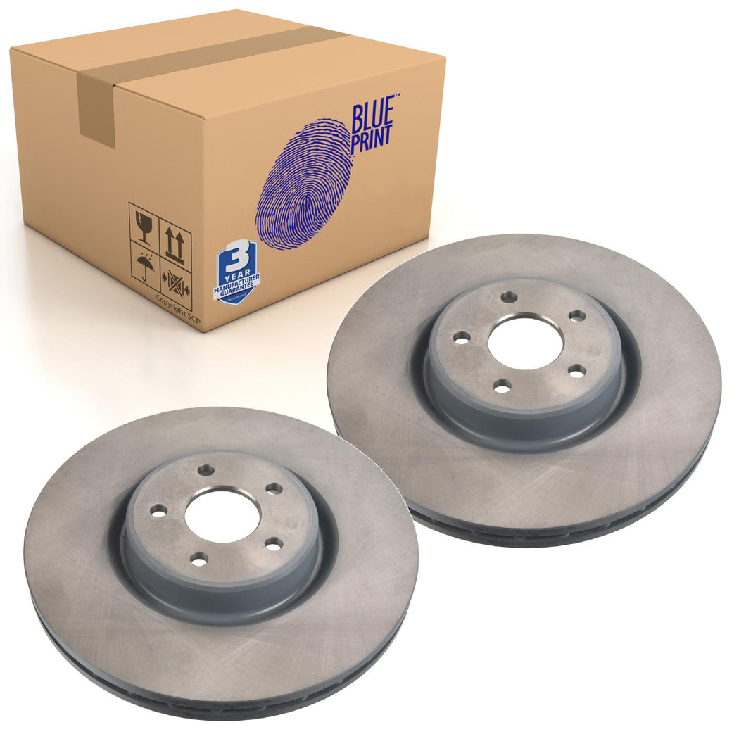 Pair of Front Brake Disc Fits Ford OE 1 569 253 Blue Print ADBP430038