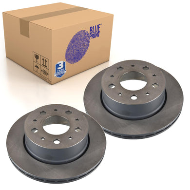 Pair of Rear Brake Disc Fits Citroen OE 1612435880 Blue Print ADBP430041