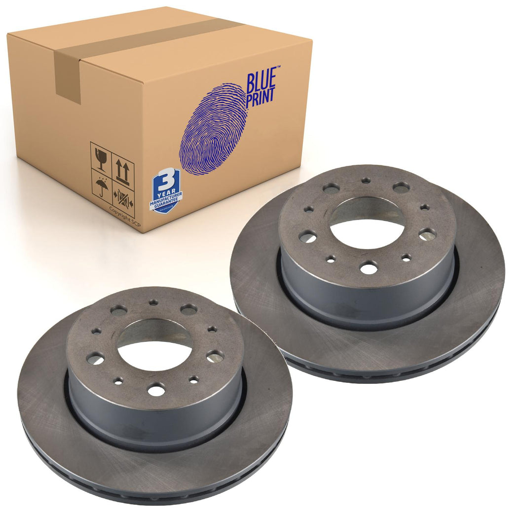 Pair of Rear Brake Disc Fits Citroen OE 1612435880 Blue Print ADBP430041