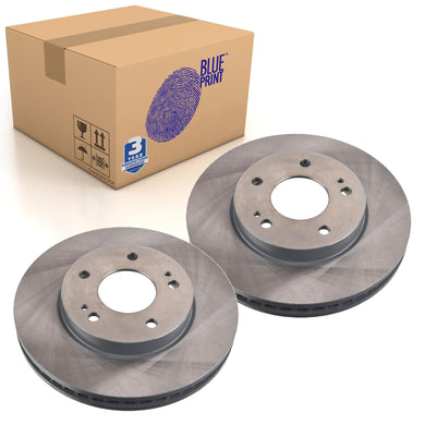 Pair of Front Brake Disc Fits Mitsubishi L200 OE MN102275 Blue Print ADBP430052