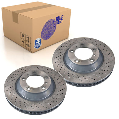 Pair of Brake Disc Fits Porsche OE 991 351 404 01 Blue Print ADBP430056
