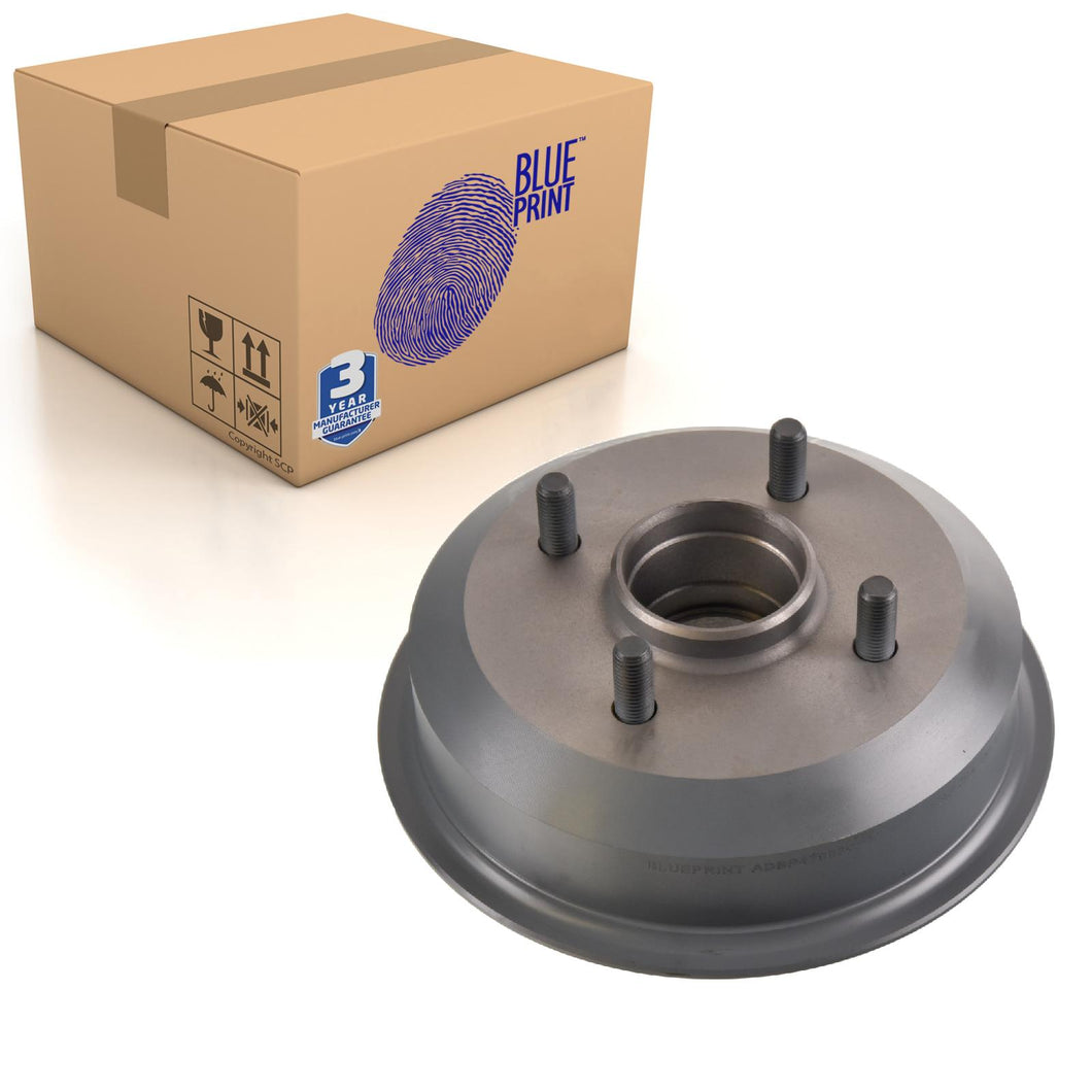 Rear Brake Drum No Wheel Bearing Fits Ford Fiesta Courier Blue Print ADBP470020