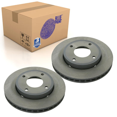 Pair of Front Brake Disc Fits Mitsubishi Colt OE 4605A068 Blue Print ADC443102