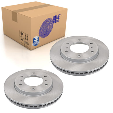 Pair of Front Brake Disc Fits Mitsubishi Colt Pick Up Blue Print ADC443107