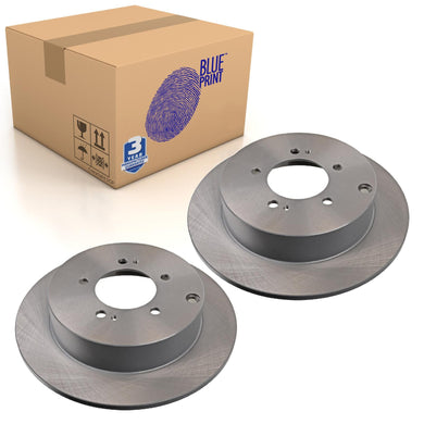 Pair of Rear Brake Disc Fits Mitsubishi Lancer Outlander Blue Print ADC443109