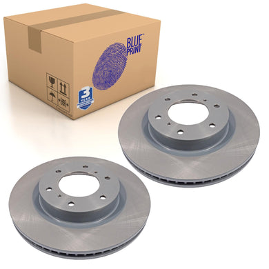 Pair of Front Brake Disc Fits Mitsubishi Montero 4x4 Pajero Blue Print ADC443114
