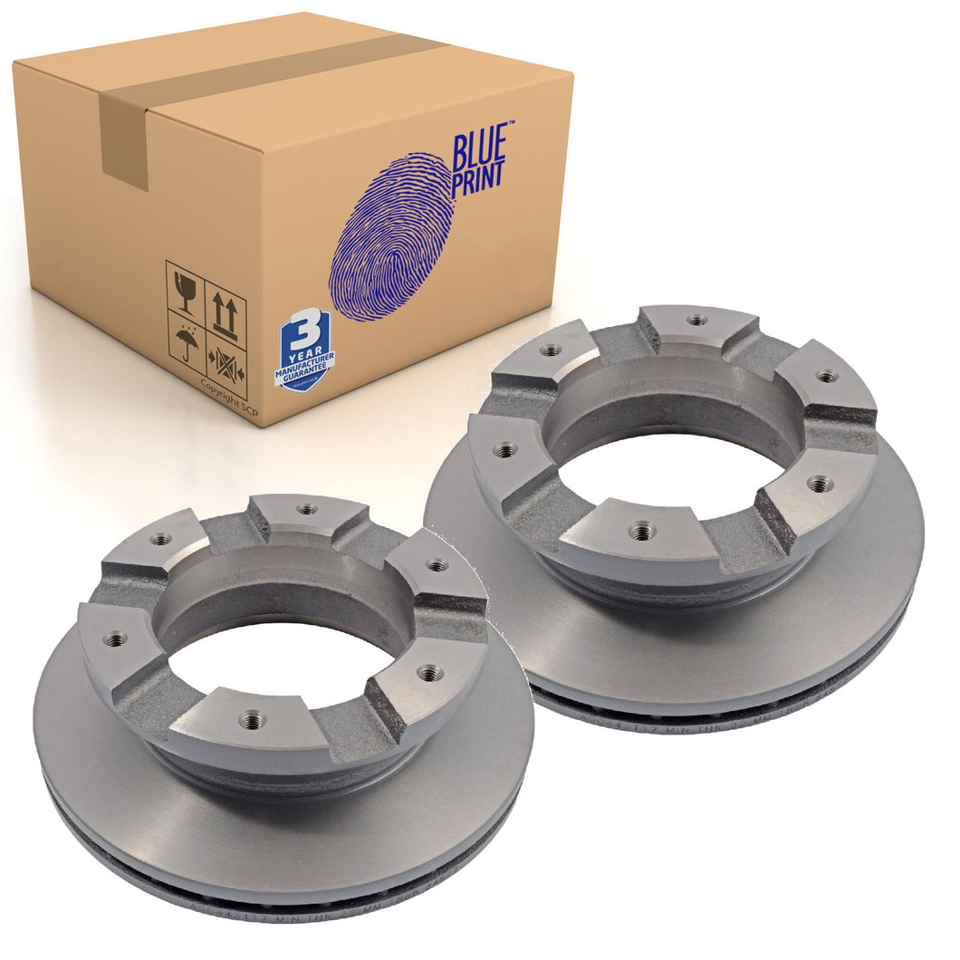 Pair of Rear Brake Disc Fits Mitsubishi FUSO OE MK584497 Blue Print ADC443117