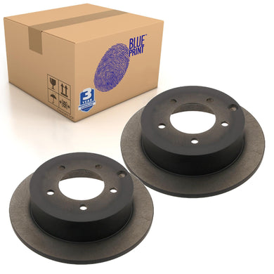Pair of Rear Brake Disc Fits Mitsubishi Lancer Blue Print ADC443120