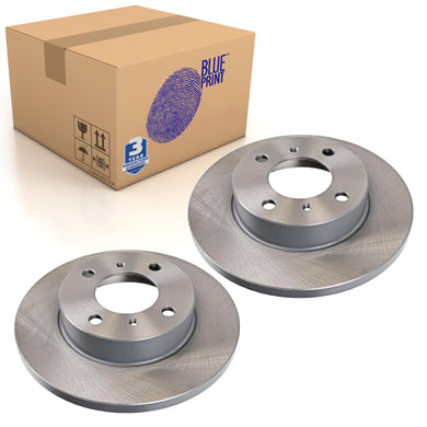 Pair of Front Brake Disc Fits Mitsubishi Colt Lancer V Blue Print ADC44341