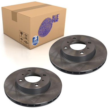 Pair of Front Brake Disc Fits Mitsubishi Carisma Colt Lancer Blue Print ADC44342