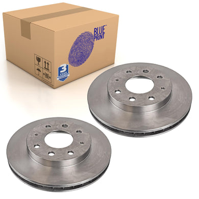 Pair of Front Brake Disc Fits Mitsubishi Chariot RVR Space R Blue Print ADC44350