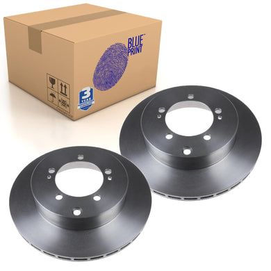 Pair of Rear Brake Disc Fits Mitsubishi Galant Lancer Legnum Blue Print ADC44366