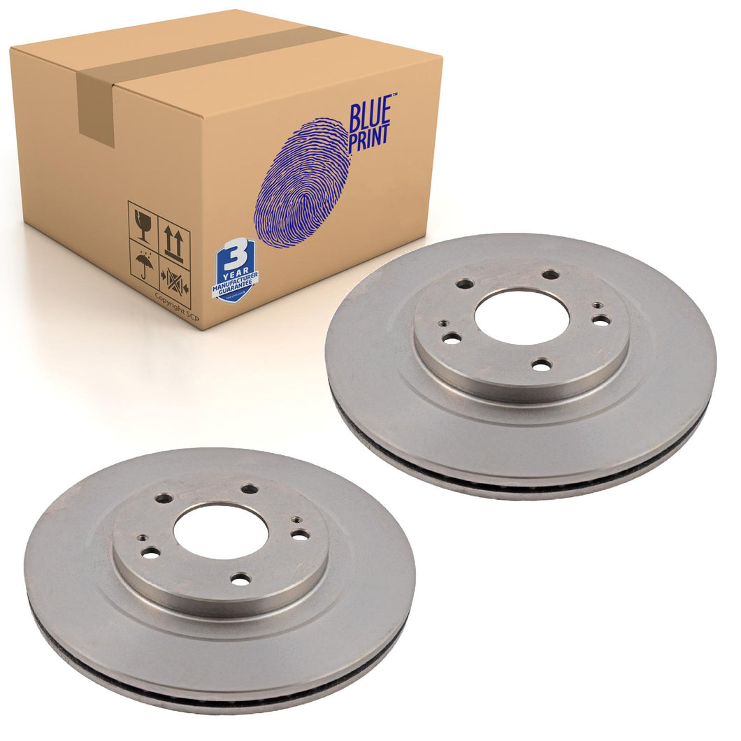 Pair of Front Brake Disc Fits Mitsubishi Montero Pajero IO S Blue Print ADC44377