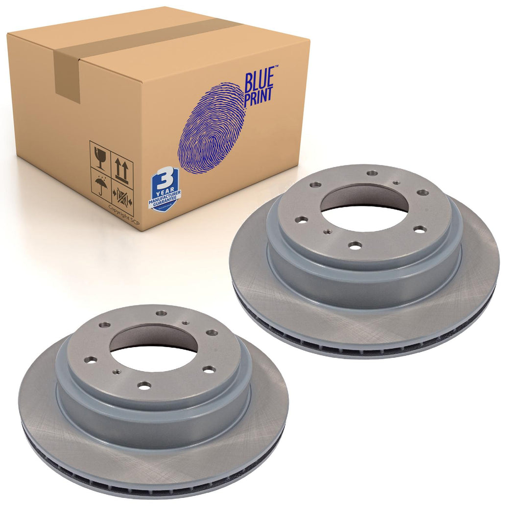 Pair of Rear Brake Disc Fits Beijing-Benz-Chrysler (BBDC) Pa Blue Print ADC44379