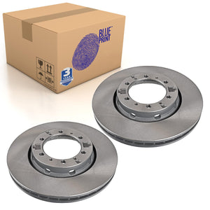 Pair of Front Brake Disc Fits Mitsubishi Delica Space Gear Blue Print ADC44381