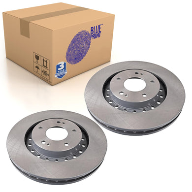 Pair of Front Brake Disc Fits Mitsubishi 3000 GTO Blue Print ADC44386