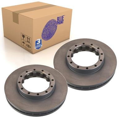 Pair of Rear Brake Disc Fits Mitsubishi FUSO Canter Blue Print ADC44395