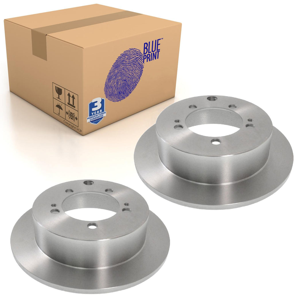 Pair of Rear Brake Disc Fits Mitsubishi Airtrek Chariot Ecli Blue Print ADC44396