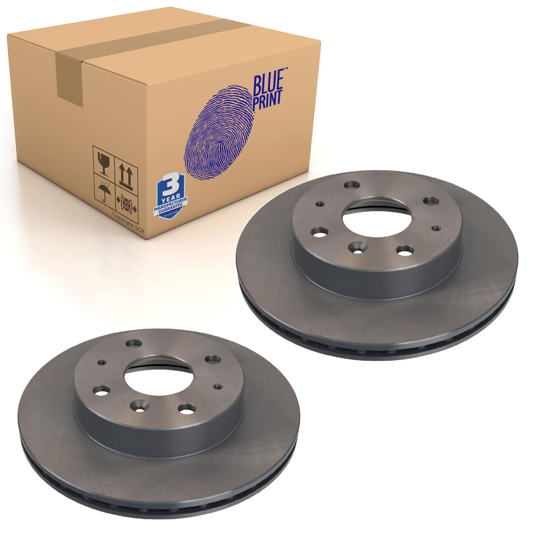 Pair of Front Brake Disc Fits Daihatsu Applause Charade Gran Blue Print ADD64314