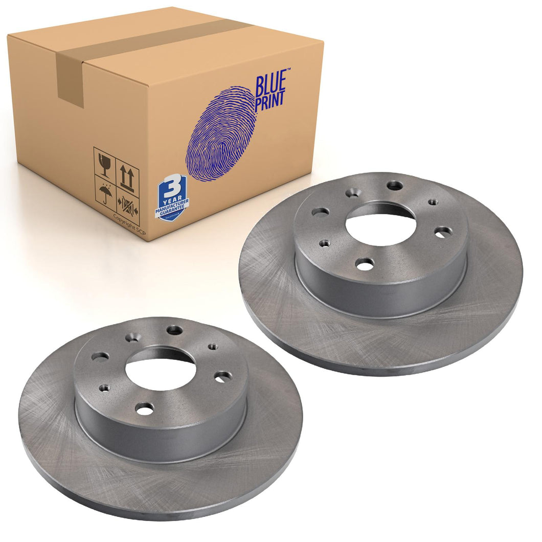 Pair of Front Brake Disc Fits Daihatsu Charade IV Blue Print ADD64315