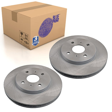 Pair of Front Brake Disc Fits Subaru Justy Daihatsu Materia Blue Print ADD64328