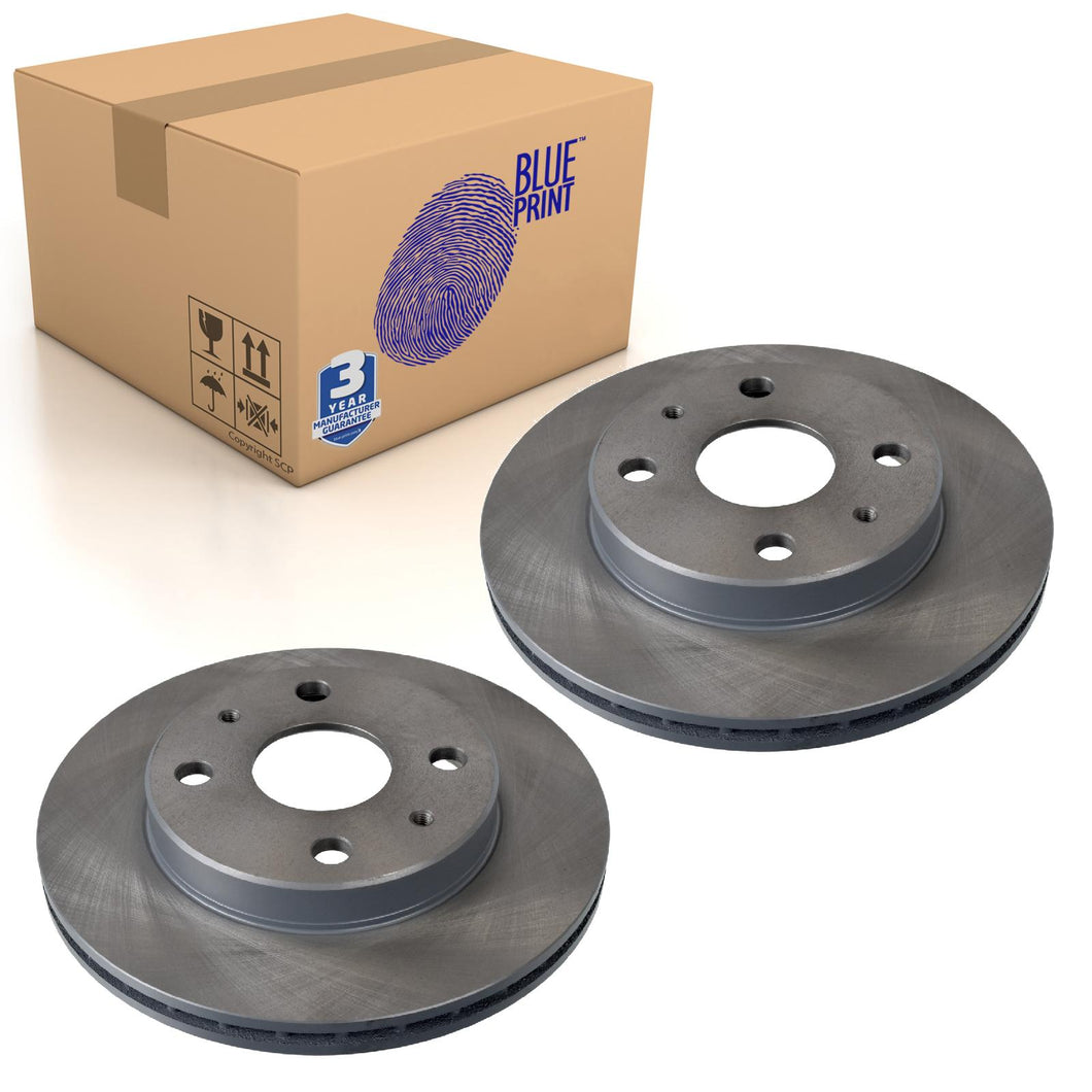 Pair of Front Brake Disc Fits Daihatsu Extol Blue Print ADD64330