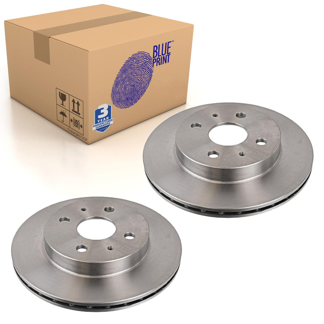 Pair of Front Brake Disc Fits Toyota bB Daihatsu Materia Blue Print ADD64332