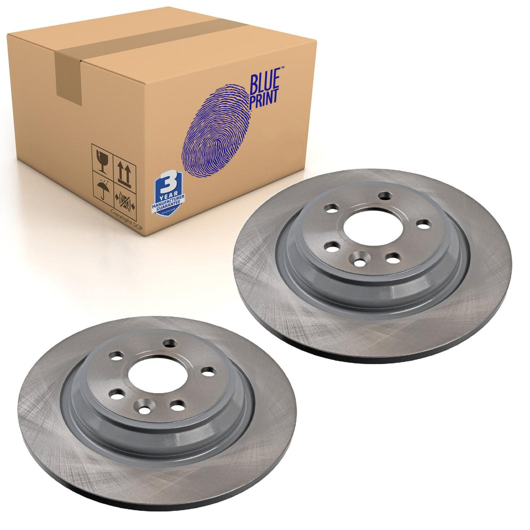 Pair of Rear Brake Disc Fits Volvo S 60 XC70 OE 31471746 Blue Print ADF124306