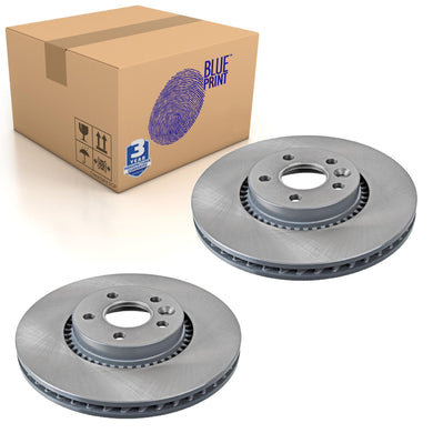 Pair of Front Brake Disc Fits Land Rover Freelander Volvo S Blue Print ADF124307