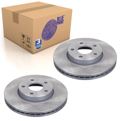 Pair of Front Brake Disc Fits Volvo C 30 S 40 50 Ford C-MAX Blue Print ADF124311