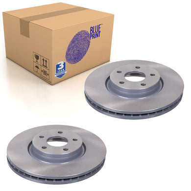 Pair of Front Brake Disc Fits Ford OE 1500159 Blue Print ADF124314