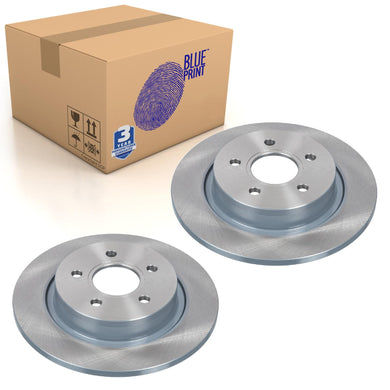 Pair of Rear Brake Disc Fits Volvo C 30 S 40 50 Ford C-MAX Blue Print ADF124316