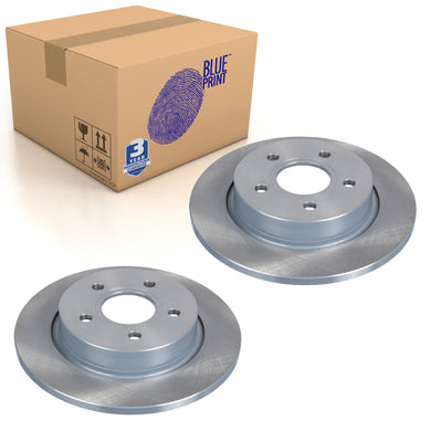 Pair of Rear Brake Disc Fits Ford OE 1704765 Blue Print ADF124323